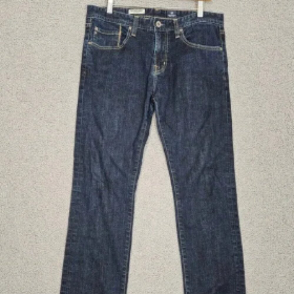 AG Adriano Goldschmied The Matchbox Jeans 33x34 Slim Straight Dark Wash Stretch